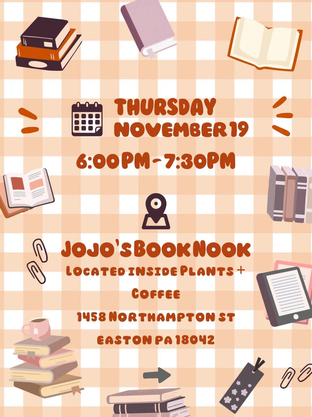 JoJo's Book Nook Monthly Meetup - November - Image 2